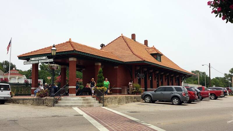 Train depot in downtown Van Buren, AR.