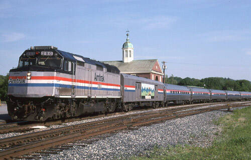 The Vermonter at White River Junction, Vermont, in 1996.