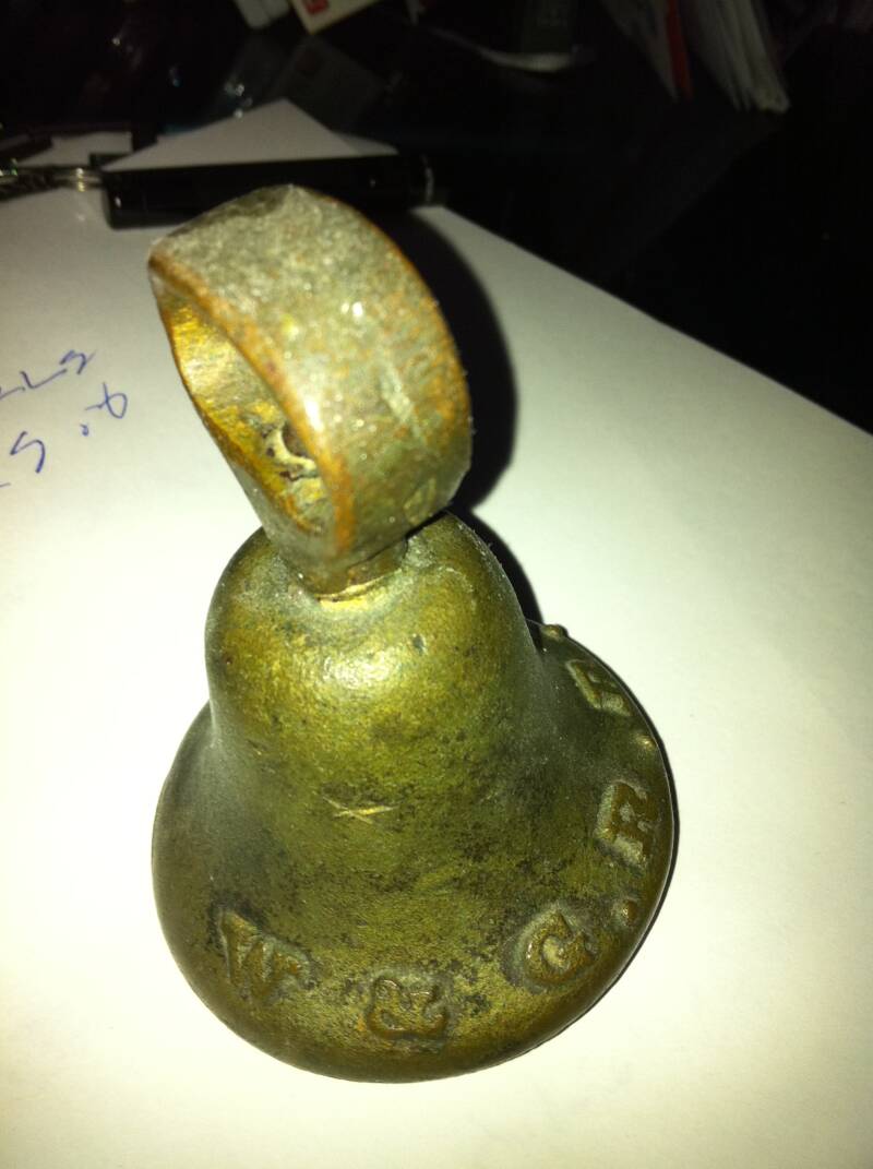 A bell from the Georgetown and Washington Railroad.