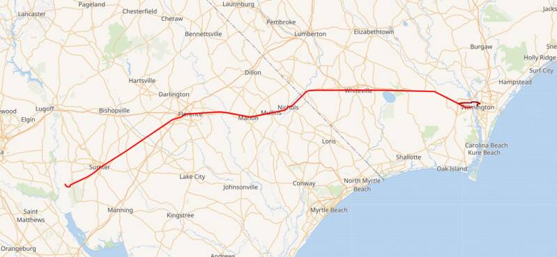 Wilmington and Manchester Railroad map