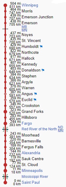 Winnipeg Limited route.