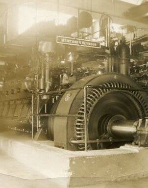 A McIntosh & Seymour engine in use with the US Navy in the 1930s.