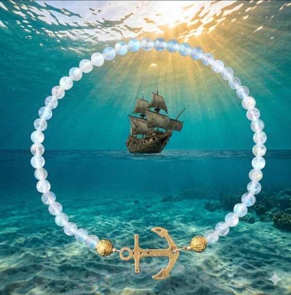 Bracelet Aigue Marine 17cm