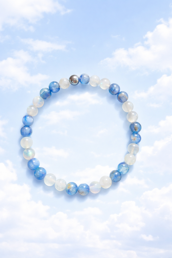 Bracelet Cyanite et Labradorite 16cm