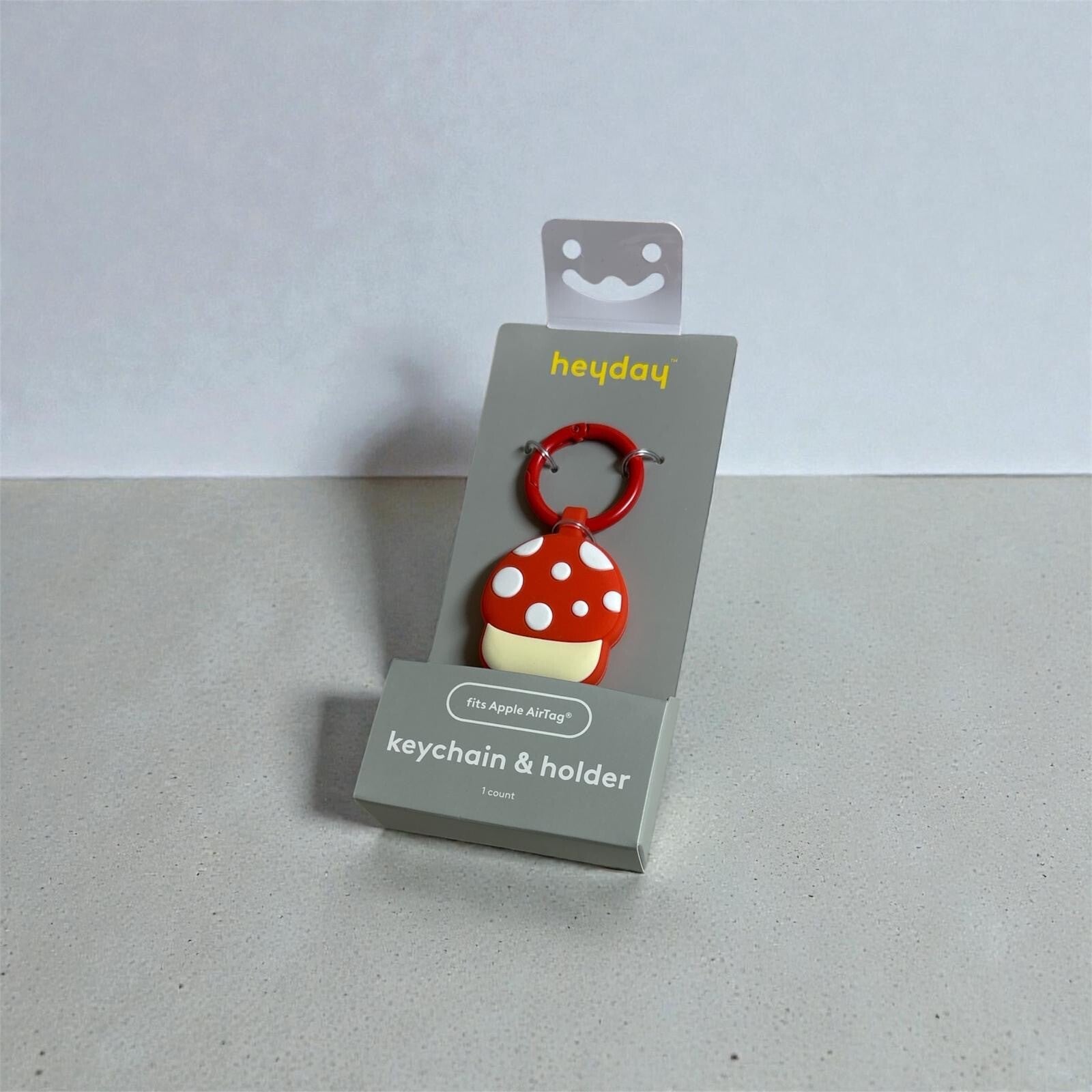 Heyday™ Mushroom AirTag Keychain & Holde