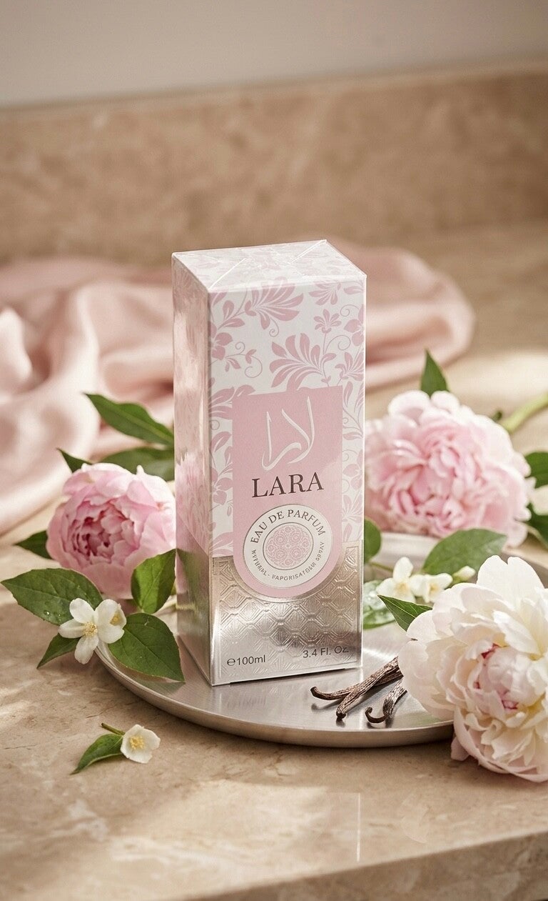 LARA Eau De Parfum for Women – 100ml (3.4 Fl. Oz.) Natural Spray - Elegant & Detailed