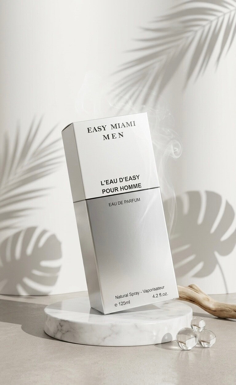 Easy Miami Men: L’Eau D’Easy Pour Homme – 125ml (4.2 fl. oz.) Eau de Parfum