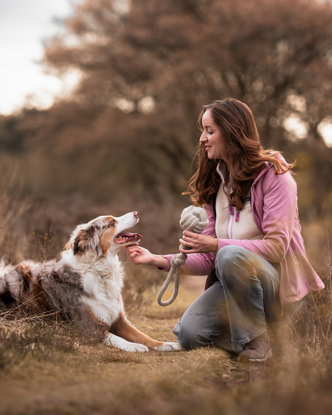 Baas en Hond portret Ginkelse Heide - Professioneel Hondenfotograaf - fotoshoot hond