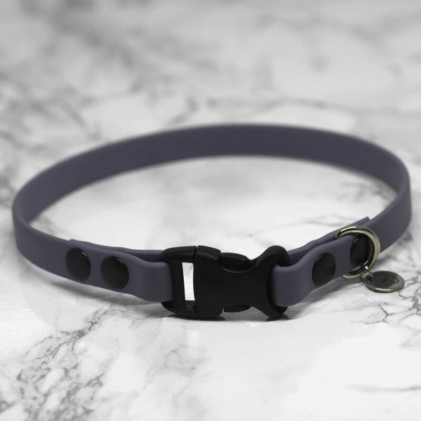 Biothane ID Collar  - Grey  - 38 cm