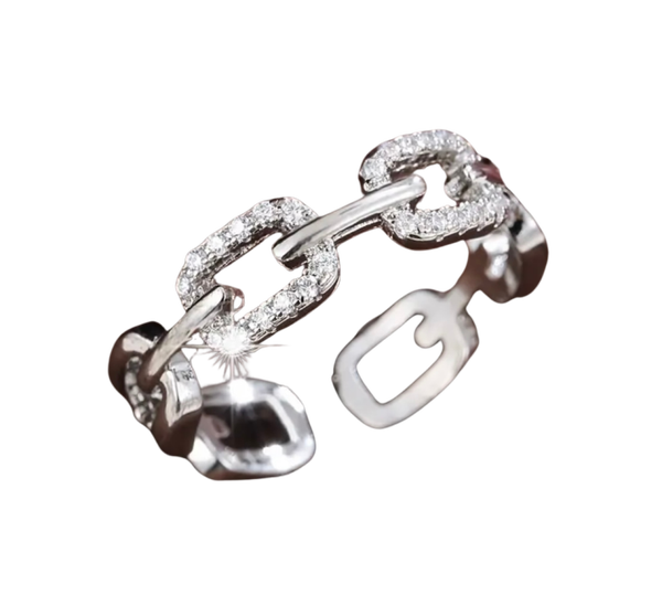 Bague Éclat Lié argenté