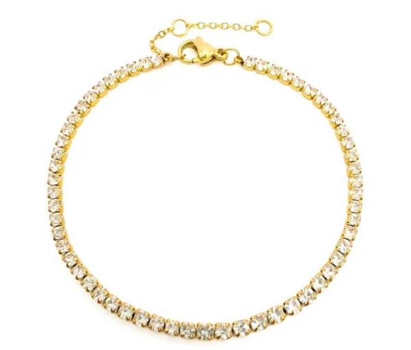 Bracelet Tennis doré