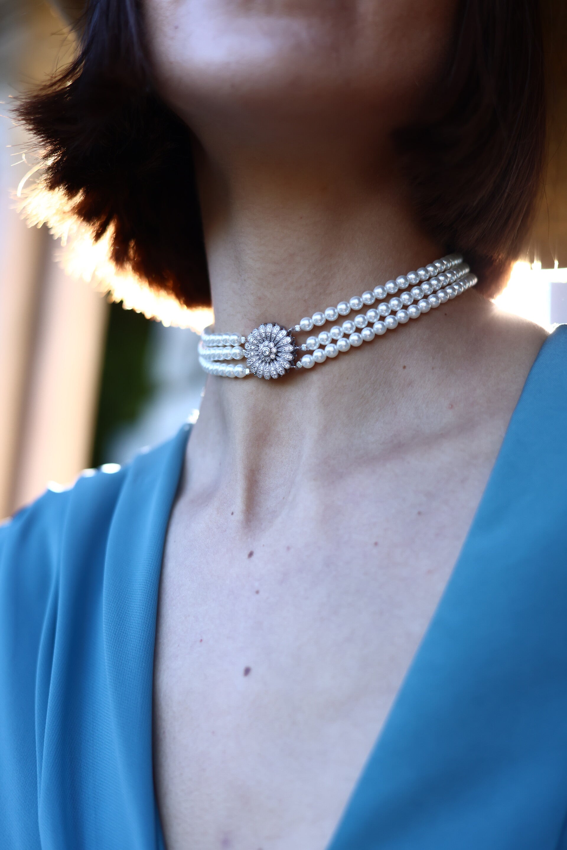 CHOKER FLEUR DE PERLE