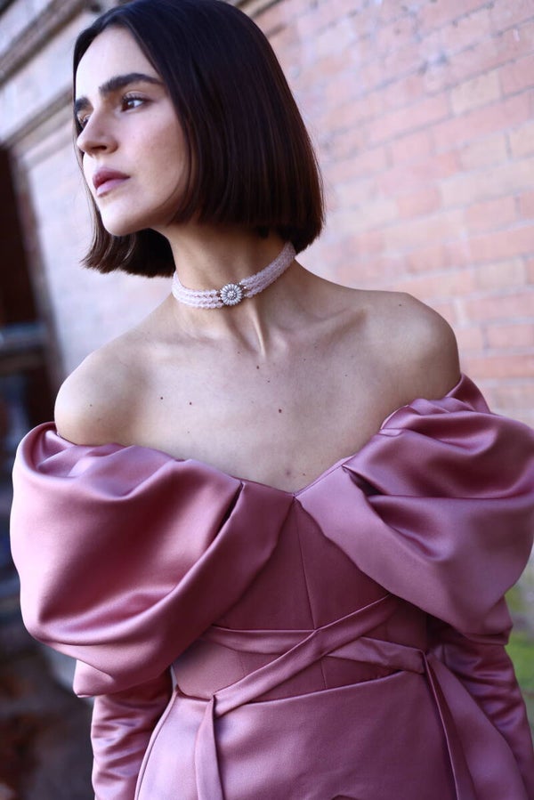 CHOKER FLEUR DE ROSÈ