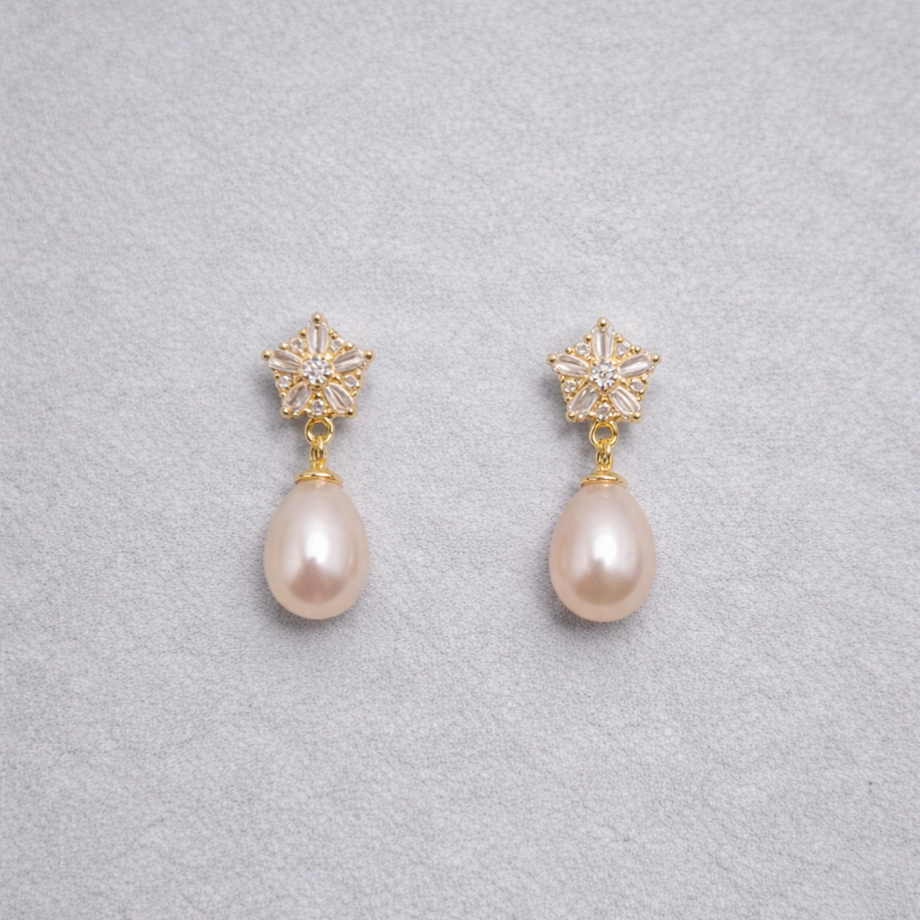 PENDIENTES FLOR ROSÈ