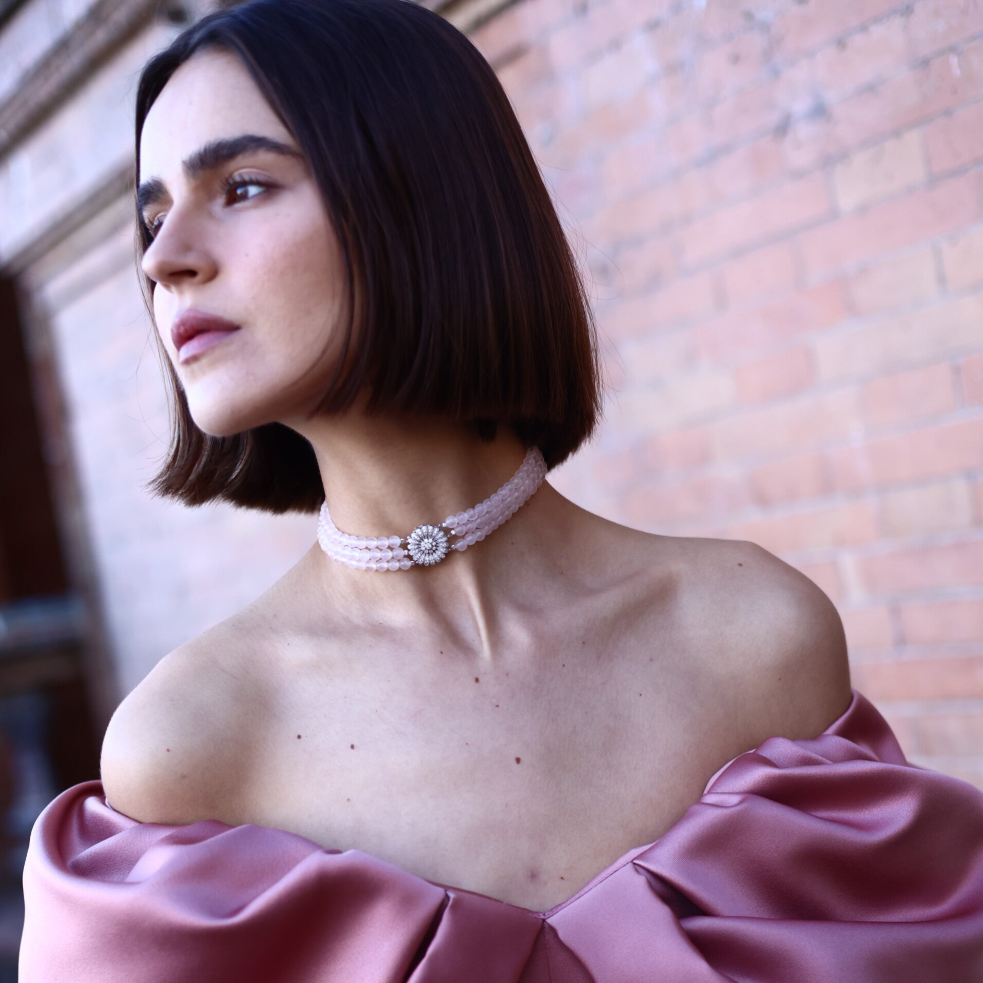 CHOKER FLEUR DE ROSÈ