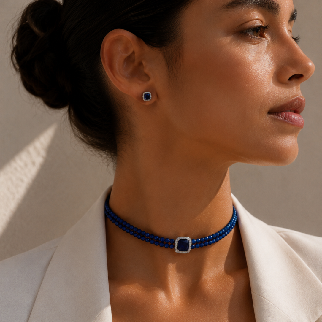 CHOKER DEEP BLUE