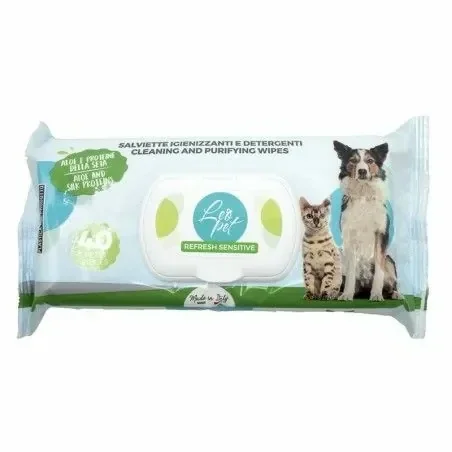 40 Lingettes nettoyantes pour chien et chat