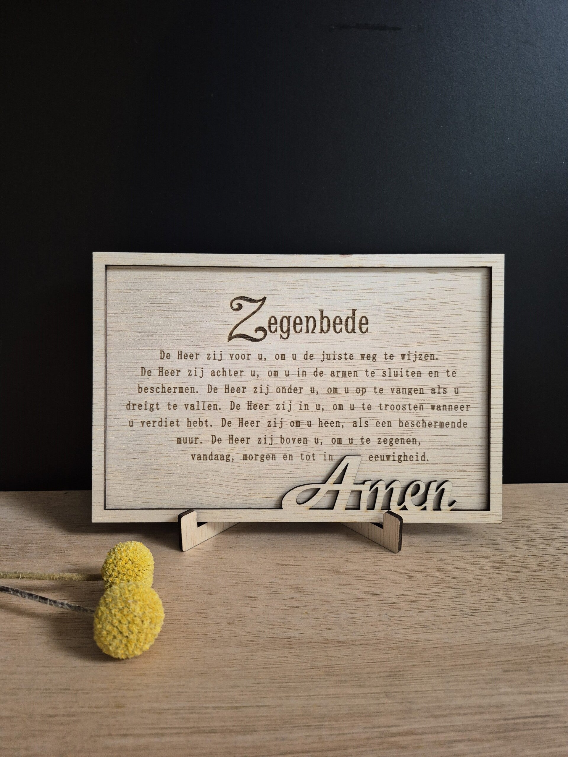 Tekstbord 'Zegenbede'
