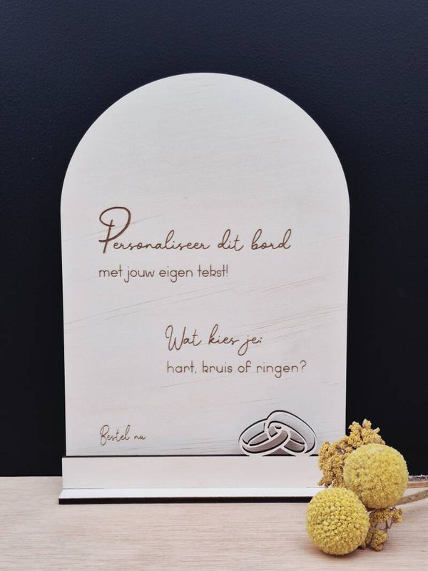 Eigen tekst  [met ringen] Boog