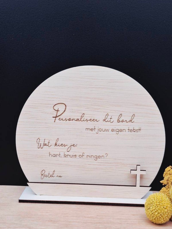 Eigen tekst  [met kruis] Rond