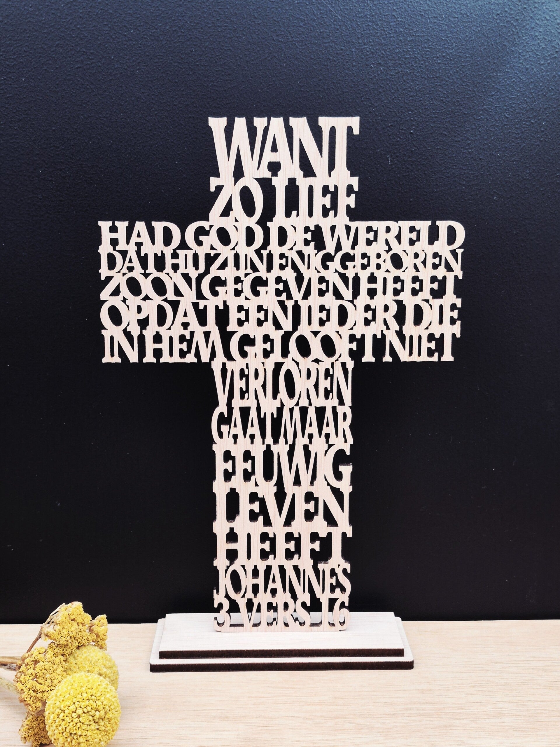 Want zo lief had God de wereld - Kruis (Joh. 3:16)
