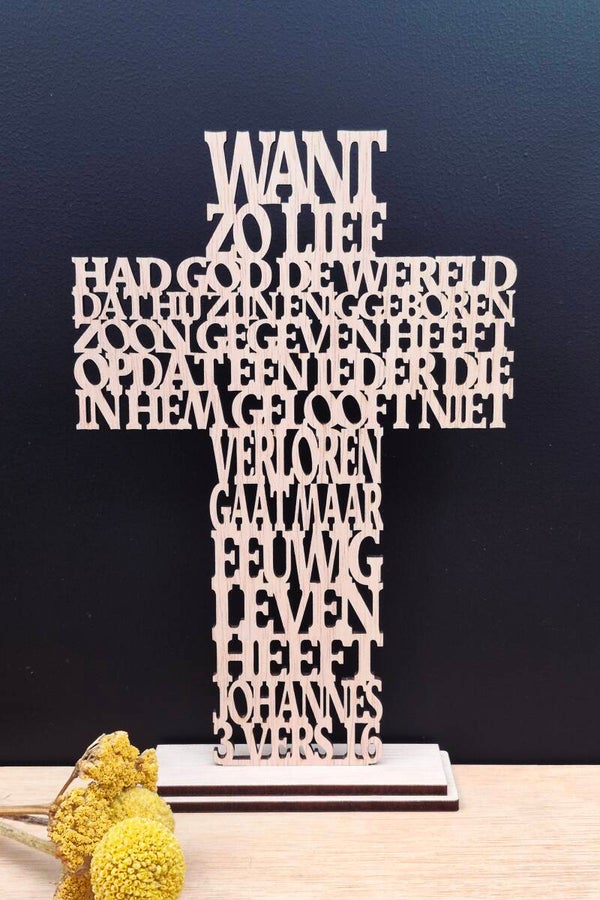 Want zo lief had God de wereld - Kruis (Joh. 3:16)