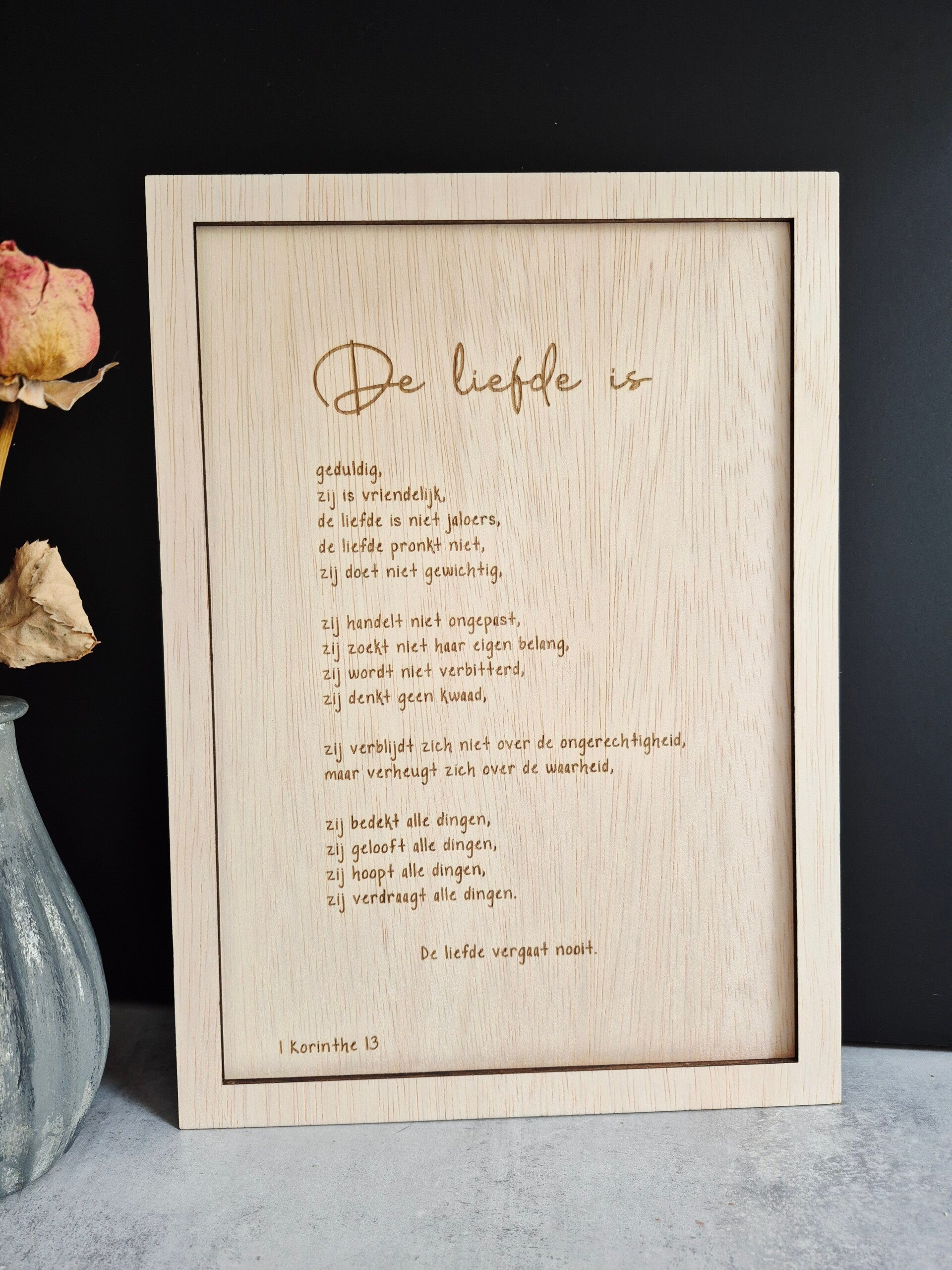 De liefde is - Bord A4