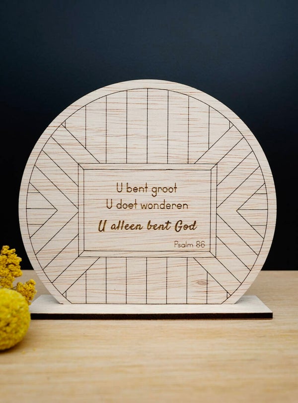 U alleen bent God (rond, lijn)