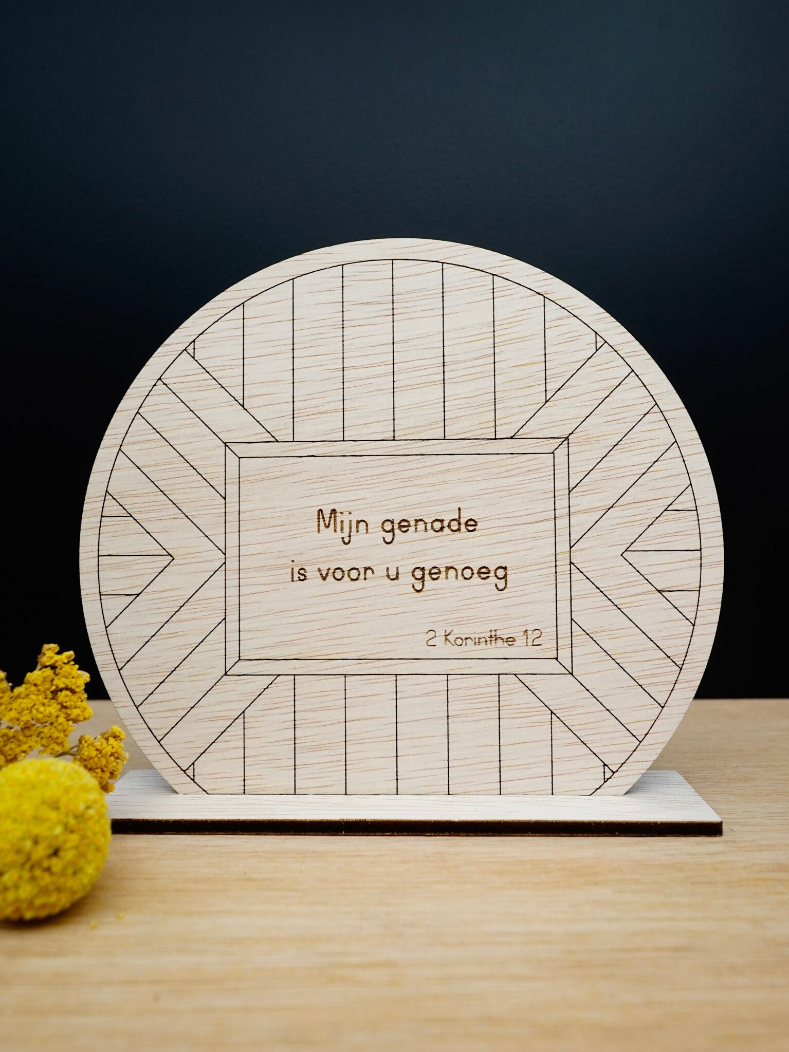 Mijn genade is voor u genoeg (rond, lijn)