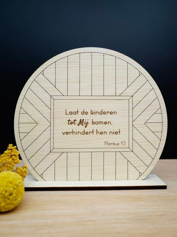 Laat de kinderen tot mij komen (rond, lijn)