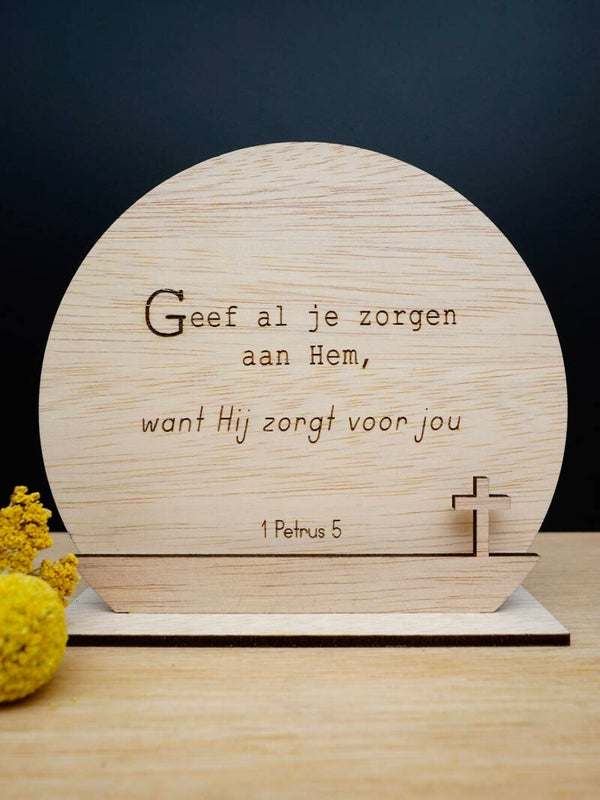 Hij zorgt voor jou (rond en kruis)