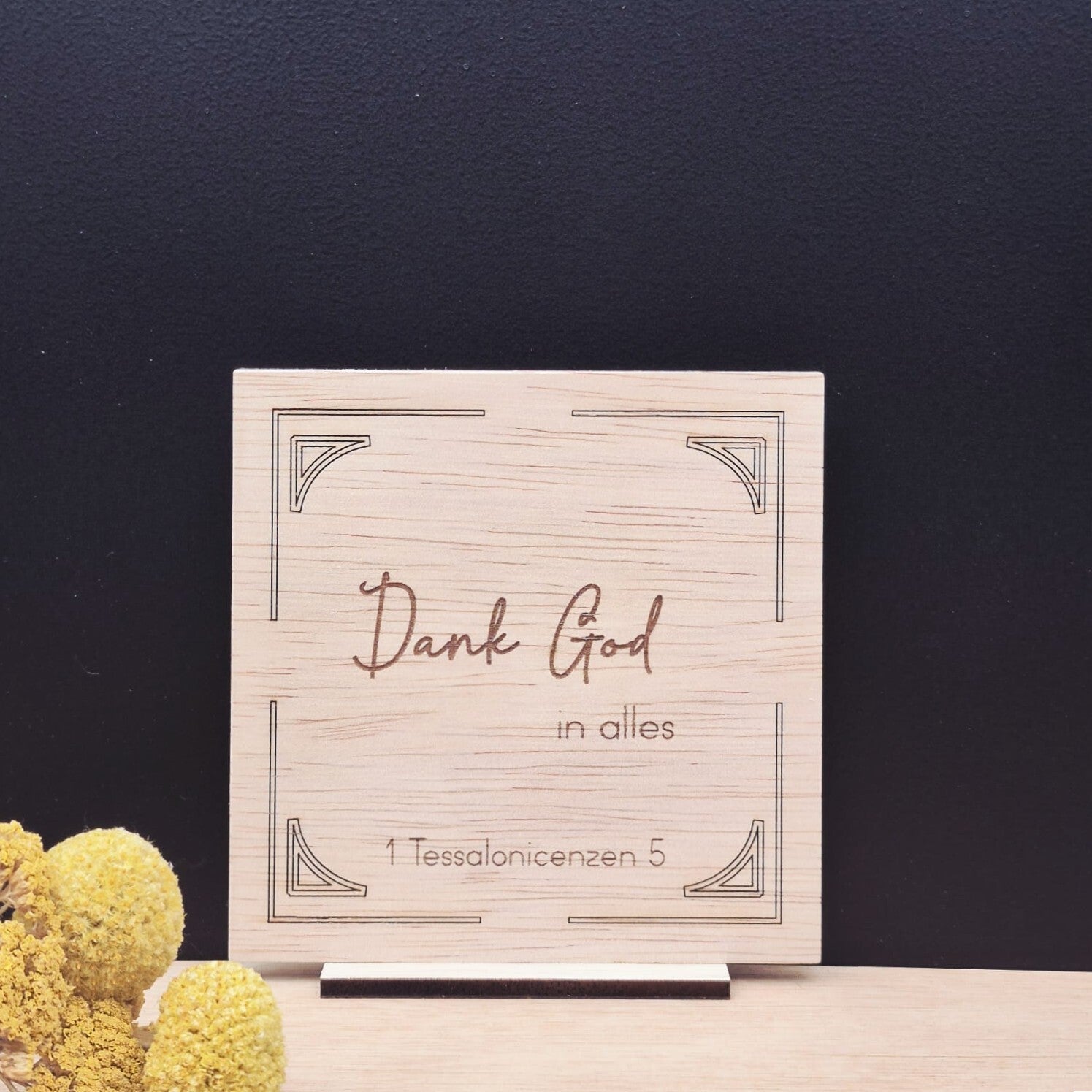 Dank God in alles (tegeltje, lijn)