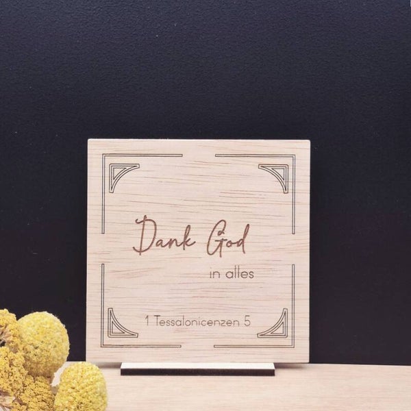 Dank God in alles (tegeltje, lijn)