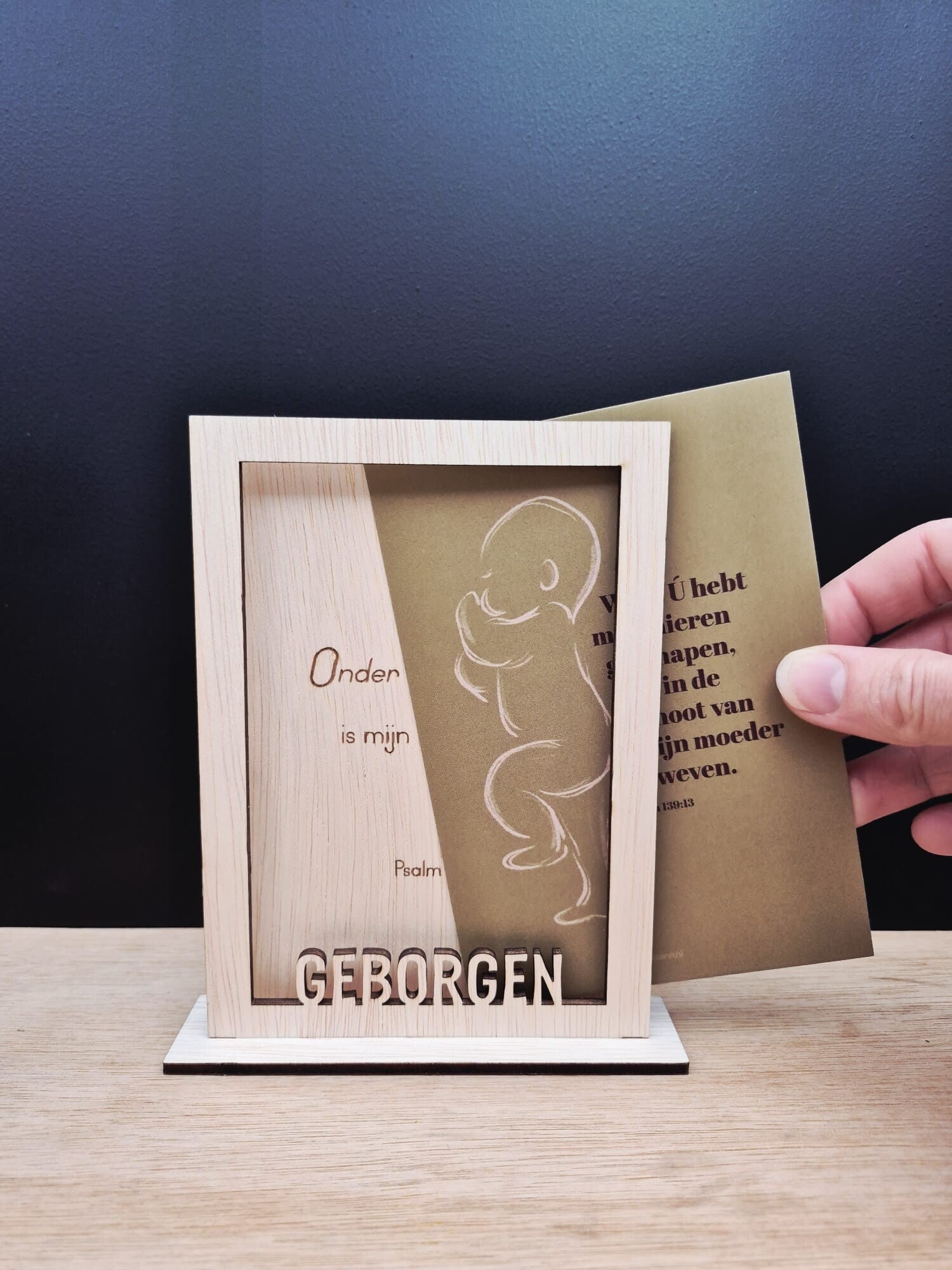 Kaarthouder "Geborgen"