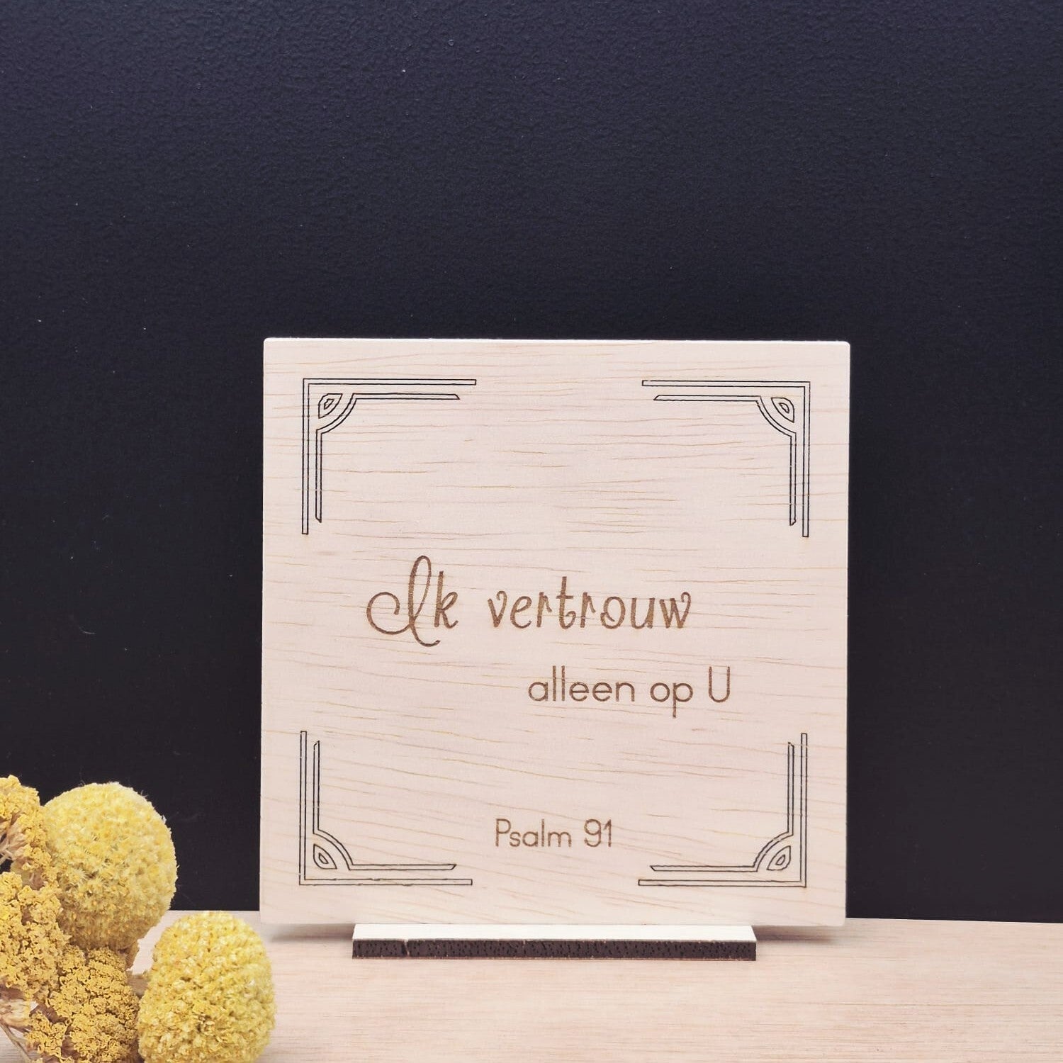Ik vertrouw alleen op U (tegeltje, lijn)