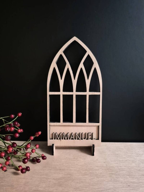 Houten raam Immanuel