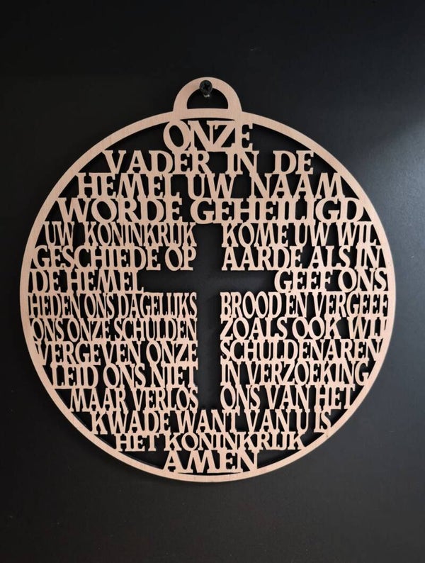 Gebed Onze Vader - met rand Hangend