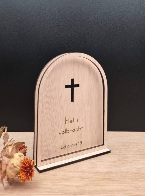 Het is volbracht!  (raam)