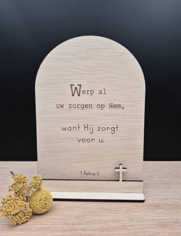 Werp al uw zorgen op Hem (boog)