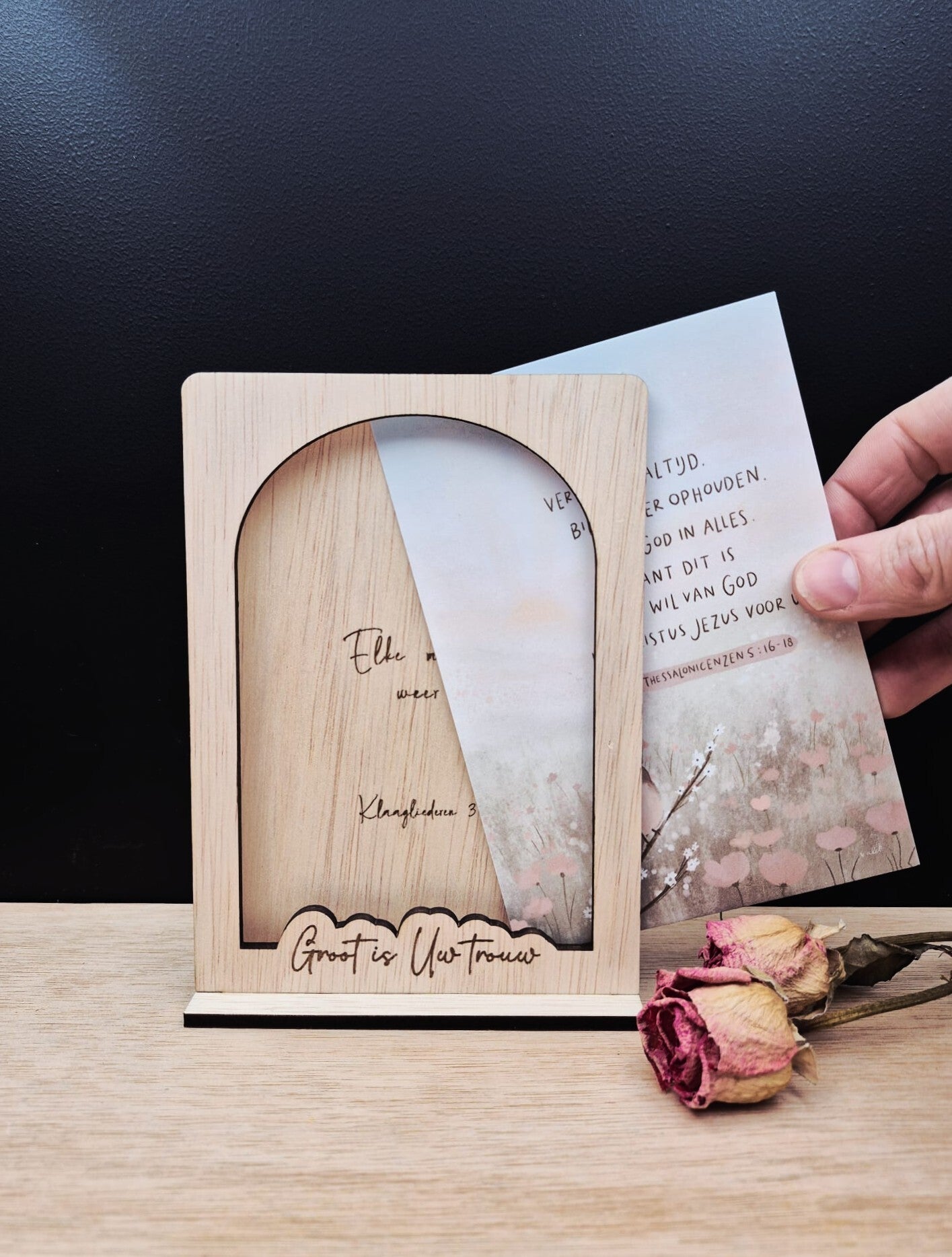 Kaarthouder "Groot is Uw trouw"