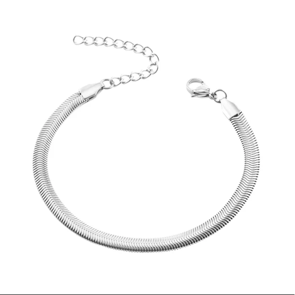 Snake Chain Silver Bracelet