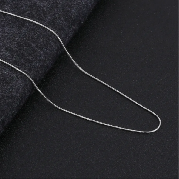 Thin Snake Silver Necklace