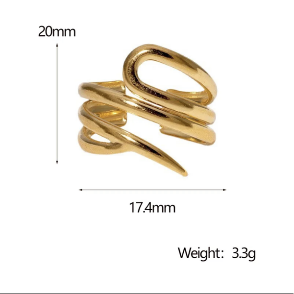 Double Braided Gold Ring