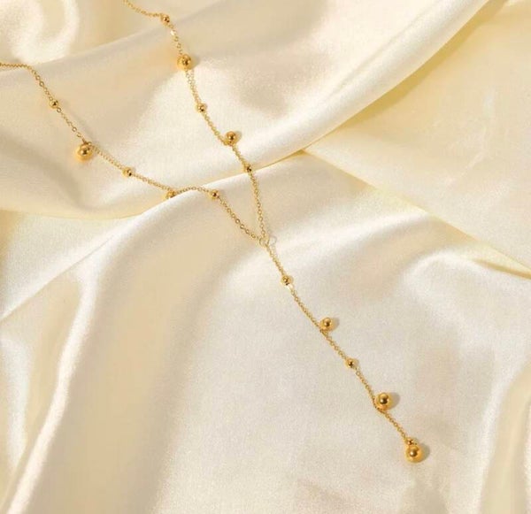 Heartline Drop Gold Necklace