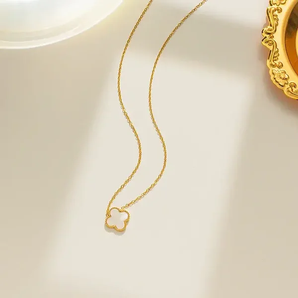 Cross White Necklace