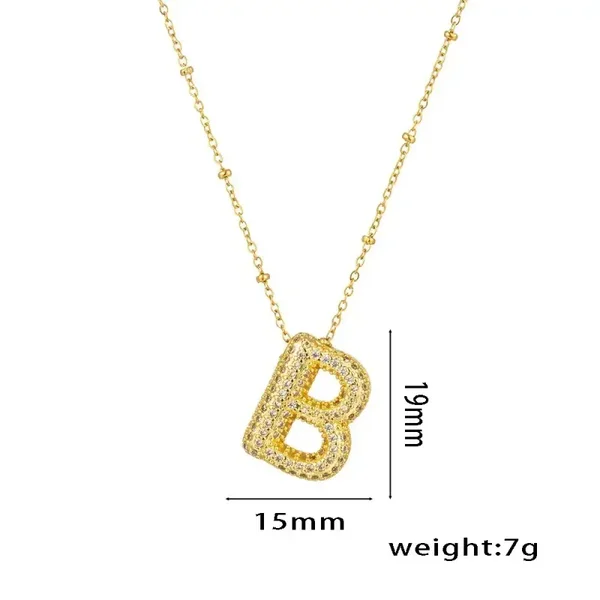 Shiny “B” Gold Necklace