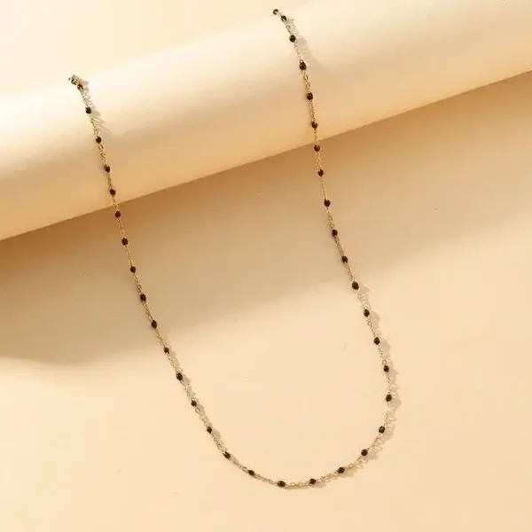 Black Dots Chain Necklace