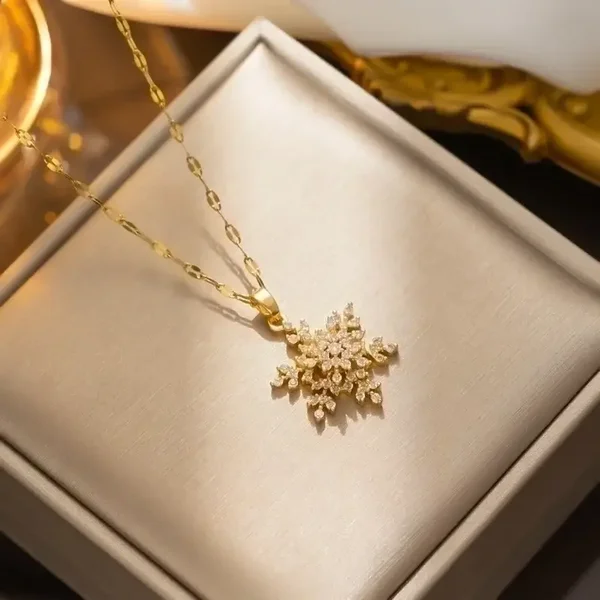 Snowflake Gold Necklace