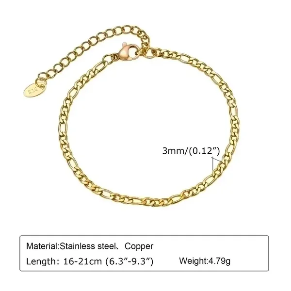 Simple Chain Gold Bracelet