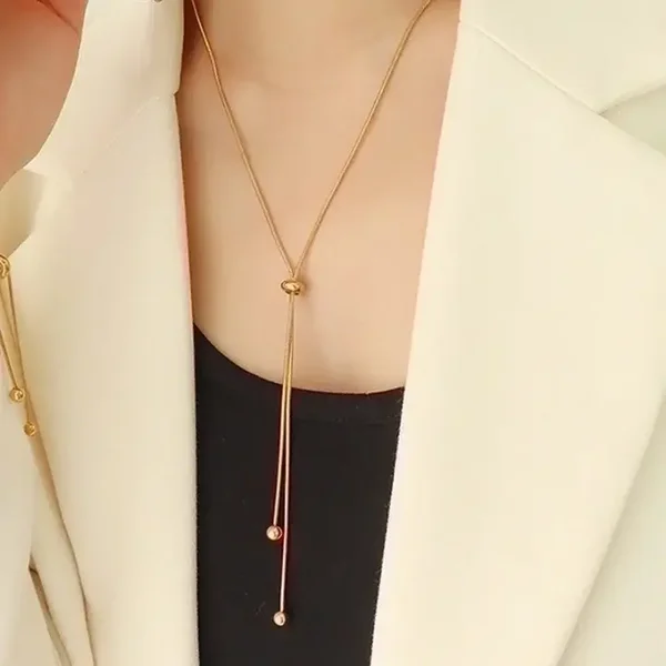 Double Line Gold Necklace
